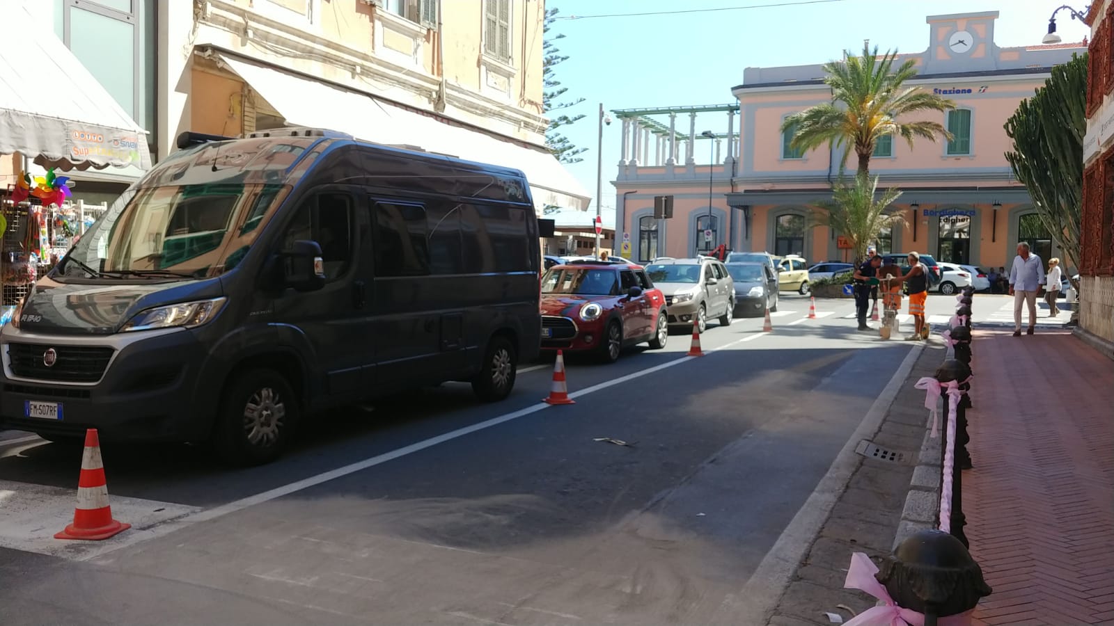 Lavori doppio senso via Roma Bordighera3