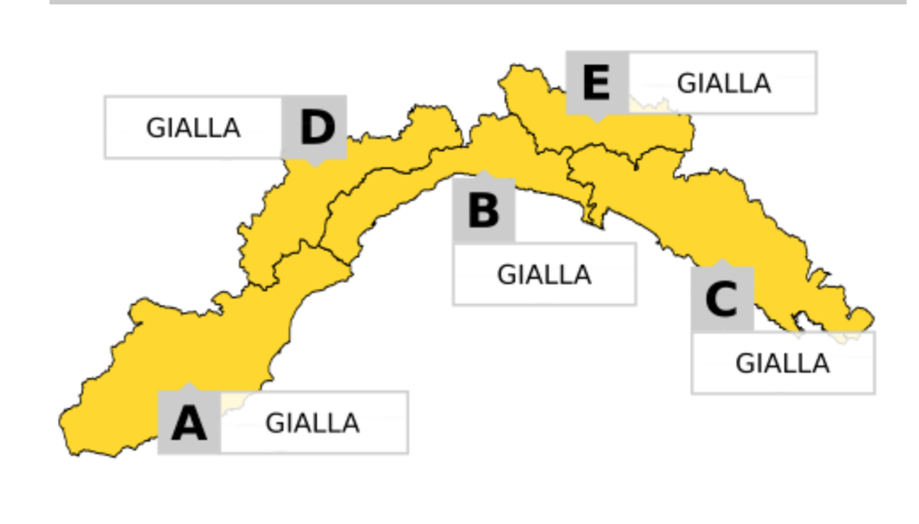 Meteo: allerta gialla fino alle 14 poi scatta la verde