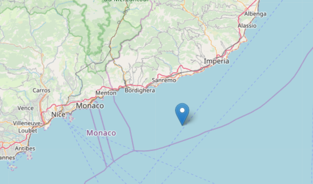 Lieve scossa di terremoto in mare