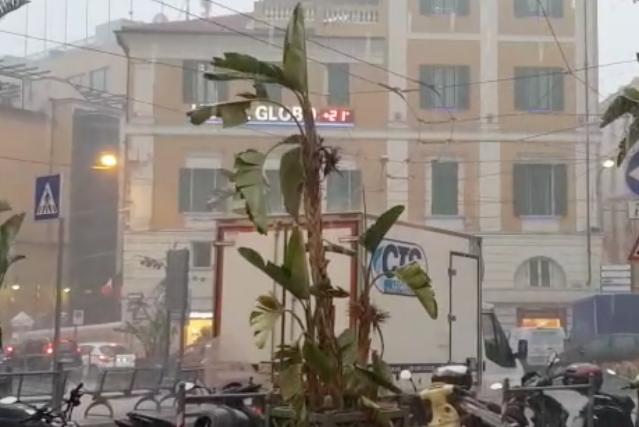 Il temporale arriva a Sanremo: grandine e forte vento