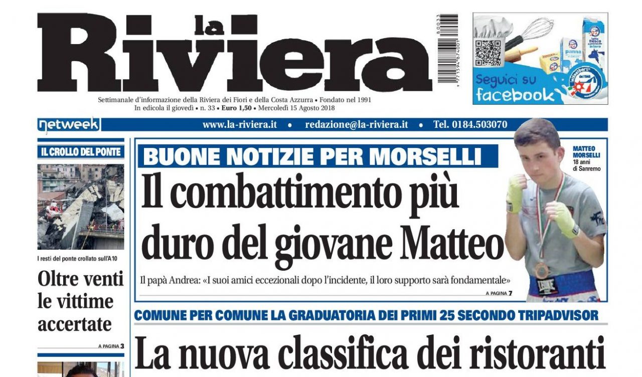 La Riviera oggi in edicola con il nuovo numero
