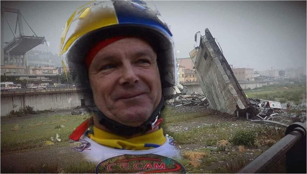 Ponte crollato Genova: tra le vittime il campione di trial Giorgio Donaggio