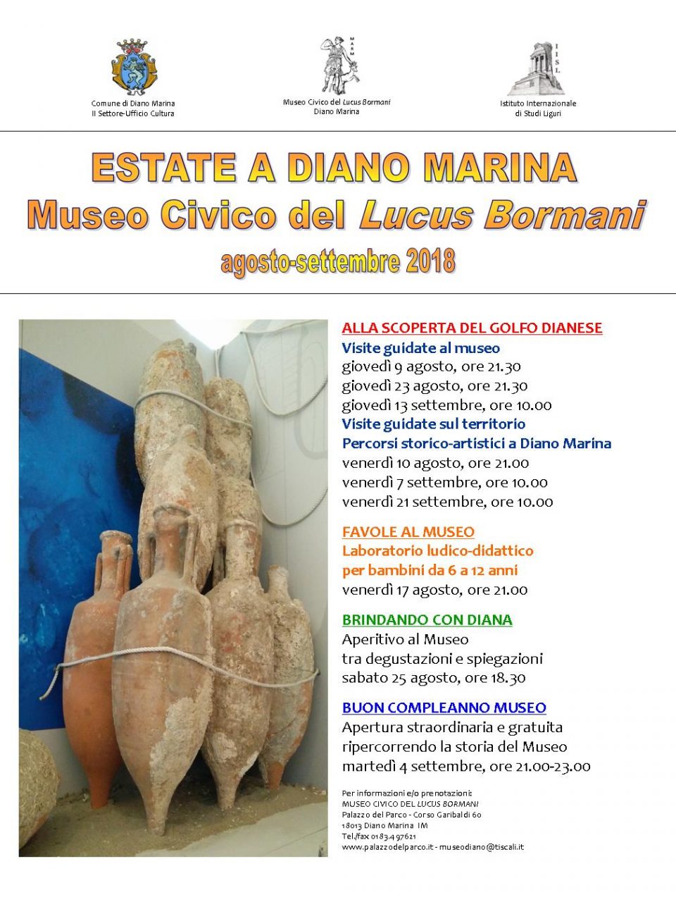 Le iniziative di agosto del Museo Civico di Diano Marina