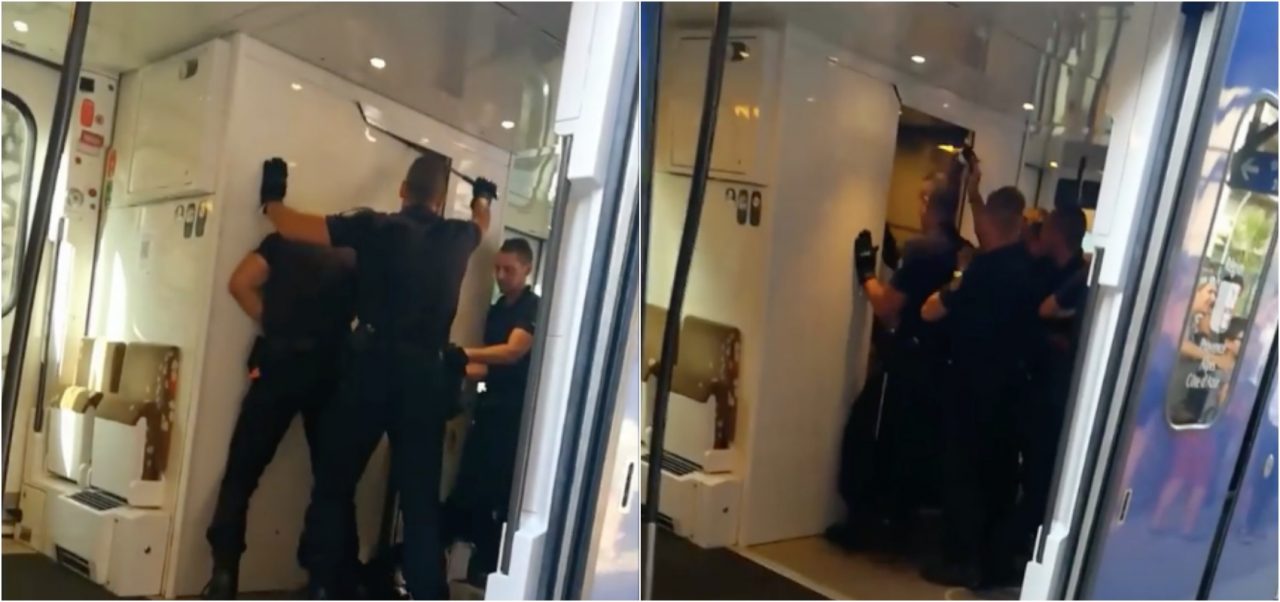 Police spruzza spray urticante sul treno, passeggeri in fuga dal vagone