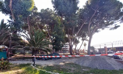 Recintata l'area e giardini a rischio chiusura dopo il crollo del pino