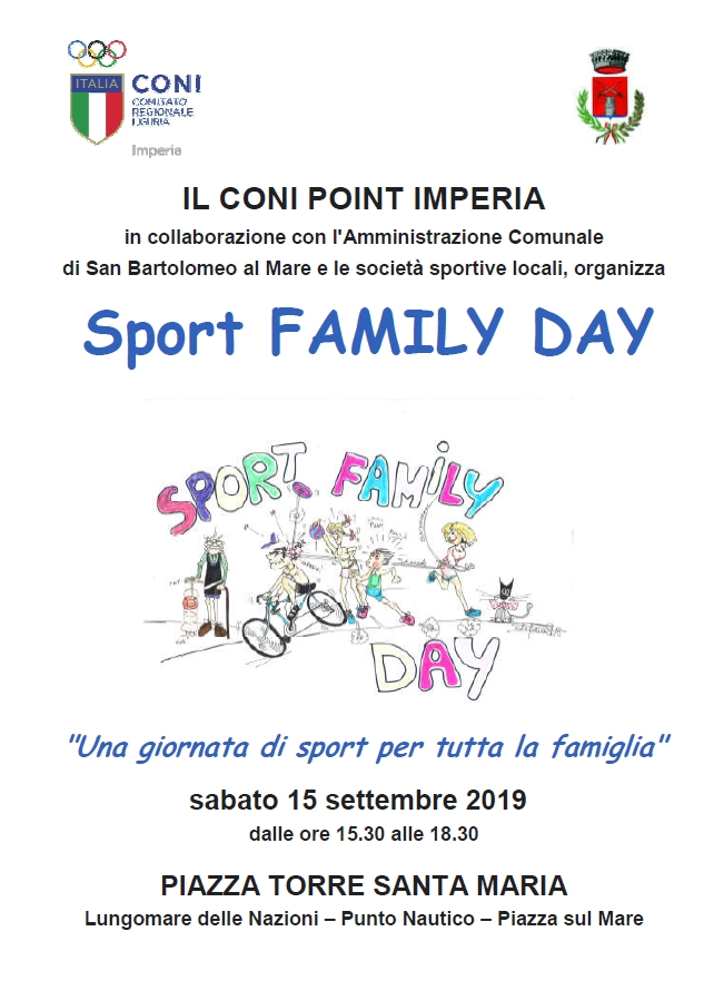 A San Bartolomeo arriva lo “Sport Family Day”