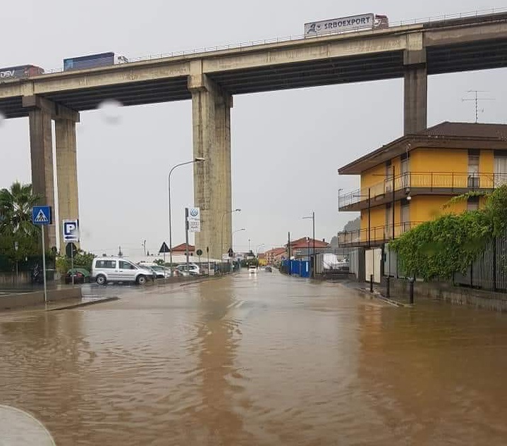 Maltempo a Ponente: allagamenti alle Braie di Camporosso