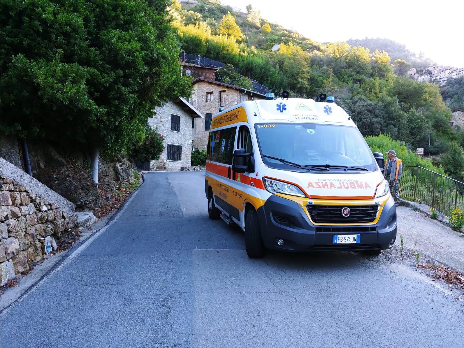 Ambulanza incidente caccia Apricale