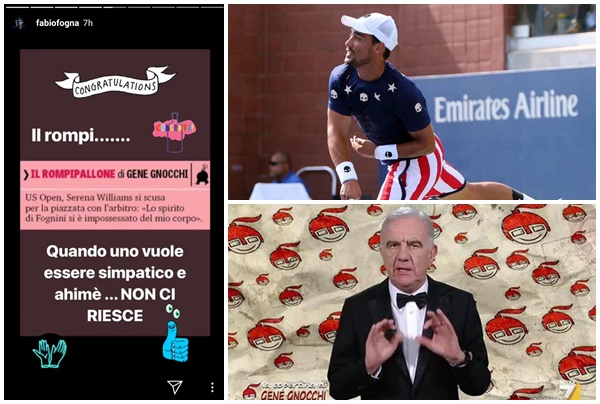 Fabio Fognini contro Gene Gnocchi:  Quando uno vuole essere simpatico ma non ci riesce