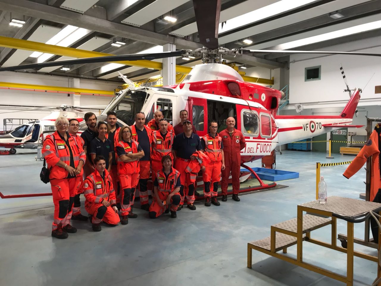 Croce Verde Intemelia in visita al Nucleo Elicotteri