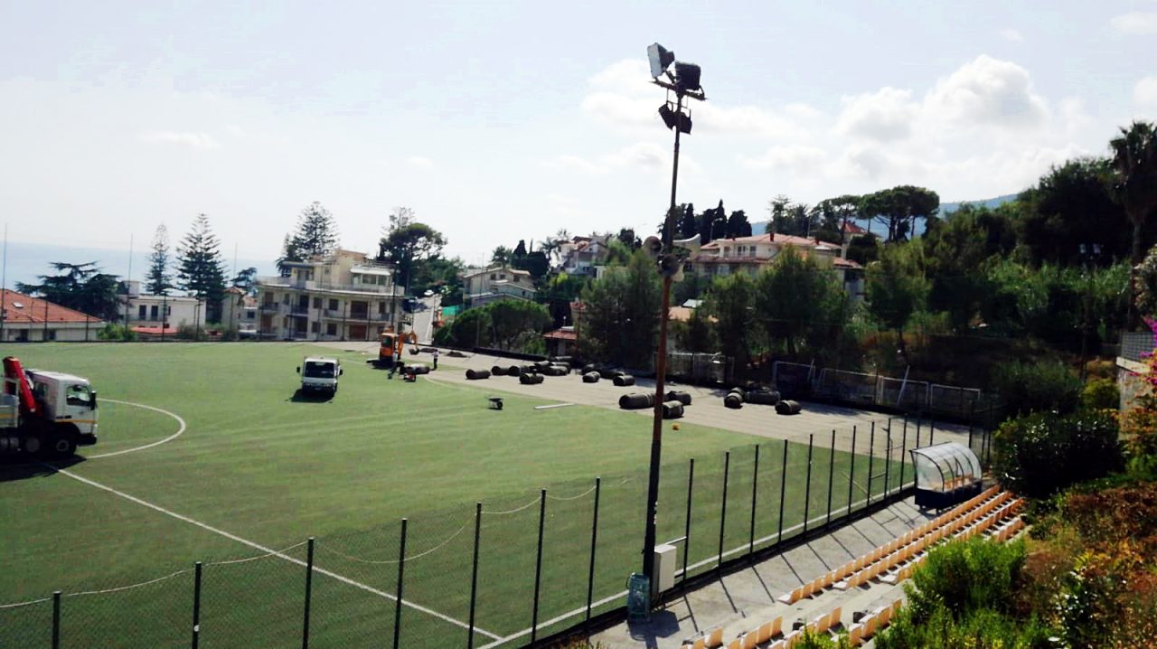 Iniziati i lavori al campo sportivo di Ospedaletti