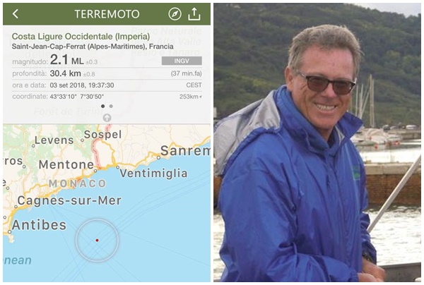 Scossa terremoto rilevata tra Riviera e Costa Azzurra