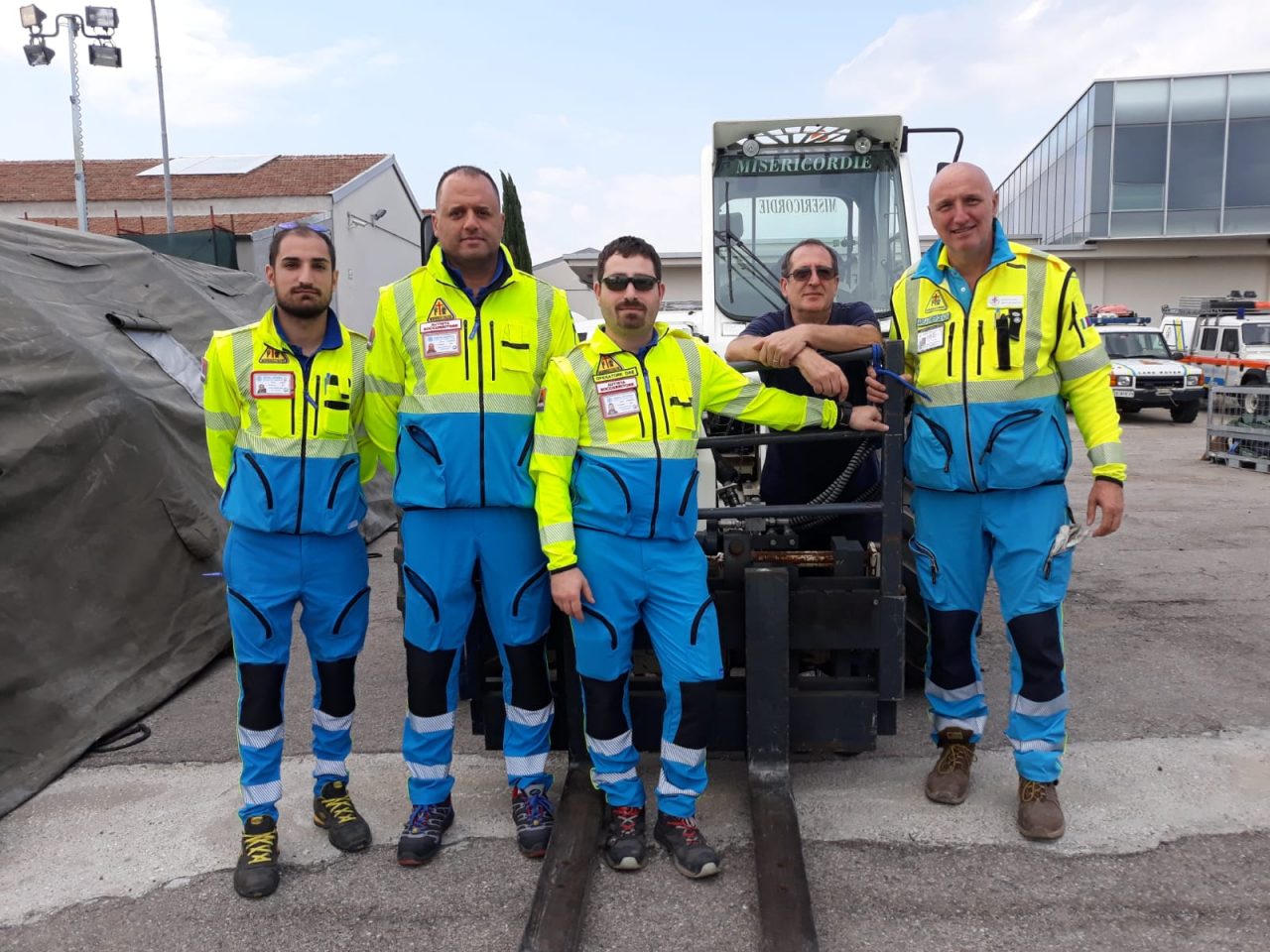 La Croce Azzurra di Vallecrosia e la Protezione Civile di Sanremo a Prato