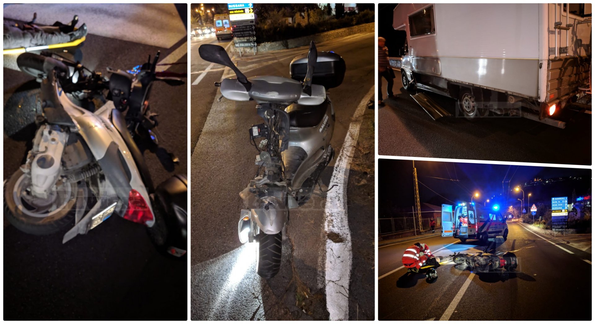 Incidente Bussana scooter Camper albanese Sanremo