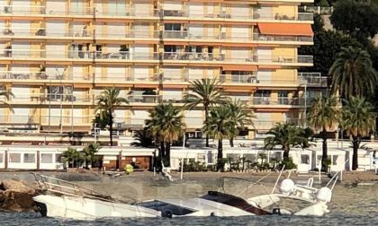 La mareggiata affonda uno yacht a Mentone