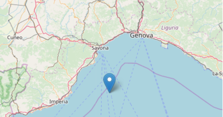 Lieve scossa di terremoto in mare