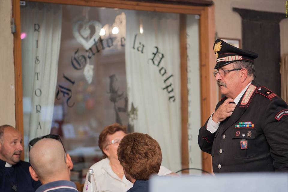 Commovente messaggio del comandante carabinieri Giulio Tortorolo prima del congedo