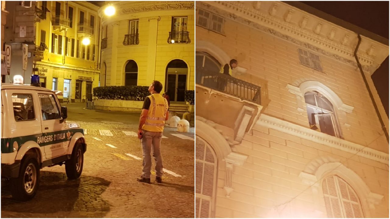 Vespa velutina intervento dei Rangers in piazza Colombo