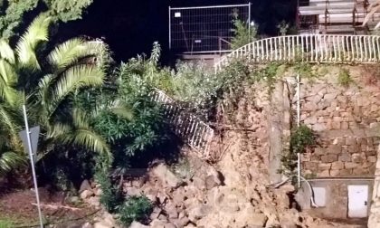 Crolla un muro a Bordighera per via del maltempo
