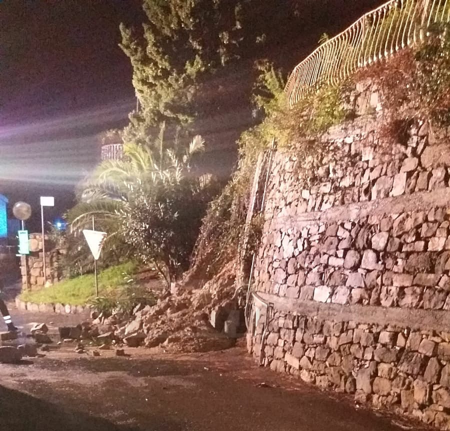 Crolla muro via Tiziano Bordighera