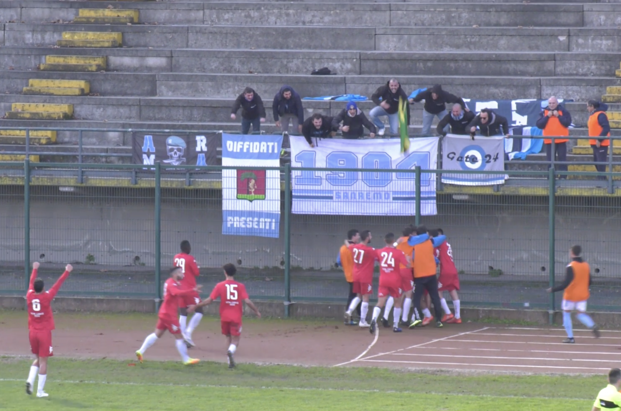 Coppa Italia la Sanremese vola ai quarti di finale con la rete di Gagliardi a un quarto d’ora dalla fine