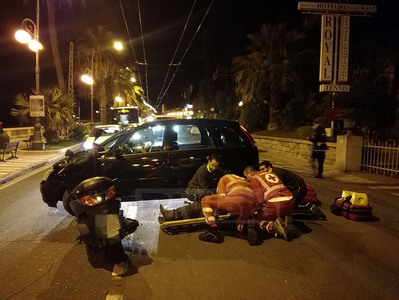 Auto e scooter Incidente Sanremo Imperatrice