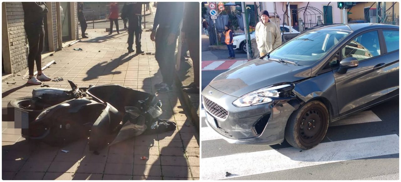 Schianto sull’Aurelia: grave giovane scooterista