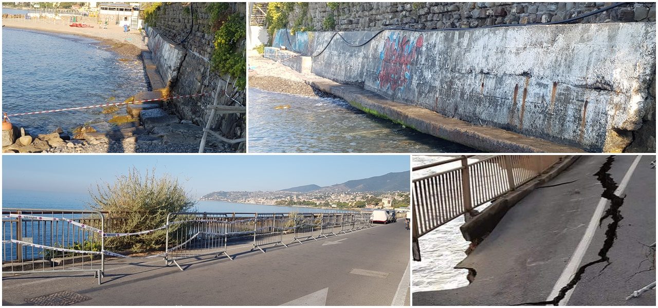 Frana annunciata in Strada Tre Ponti