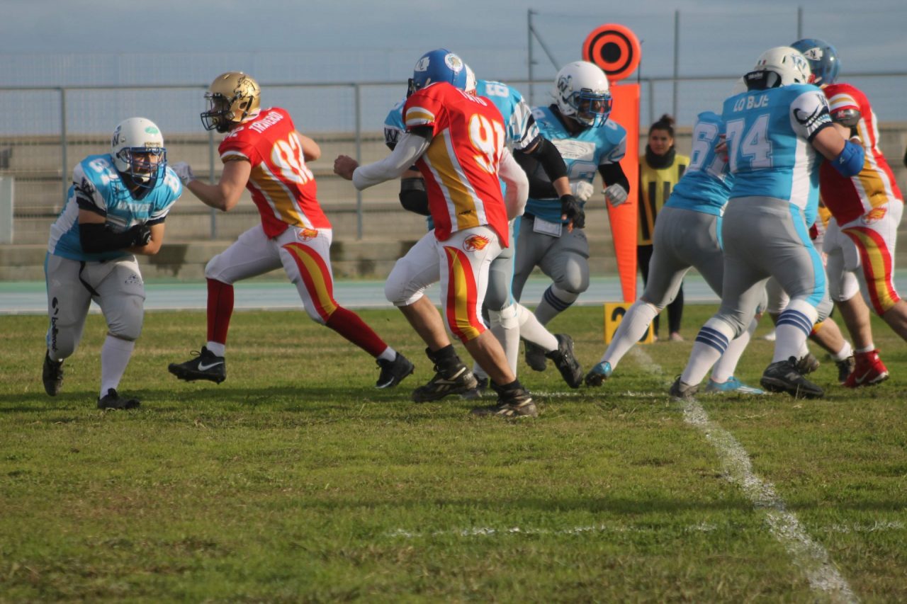 Football: sconfitta onorevole per Waves Sanremo contro i “leoni” di Bergamo