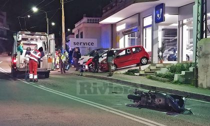 Schianto in scooter sull'Aurelia a Bordighera, 2 feriti