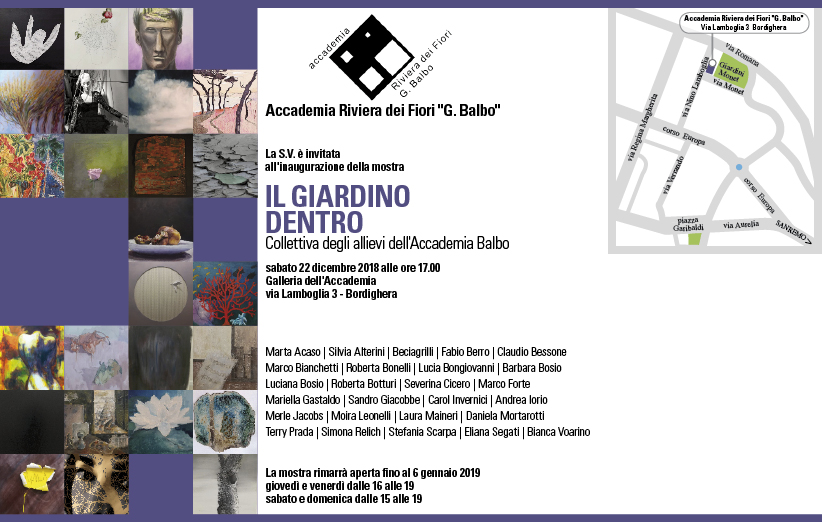 Il Giardino Dentro: mostra degli allievi dell’Accademia Balbo