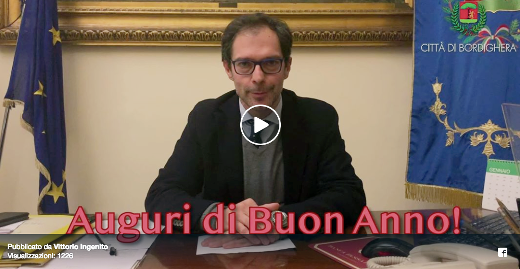 Bordighera: Ingenito annuncia novità 2019 nel messaggio di auguri