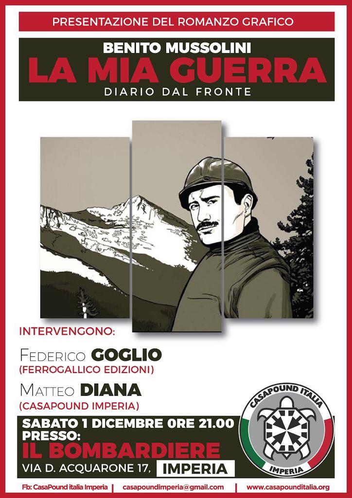 CasaPound presenta romanzo grafico “La mia guerra: diario dal fronte”