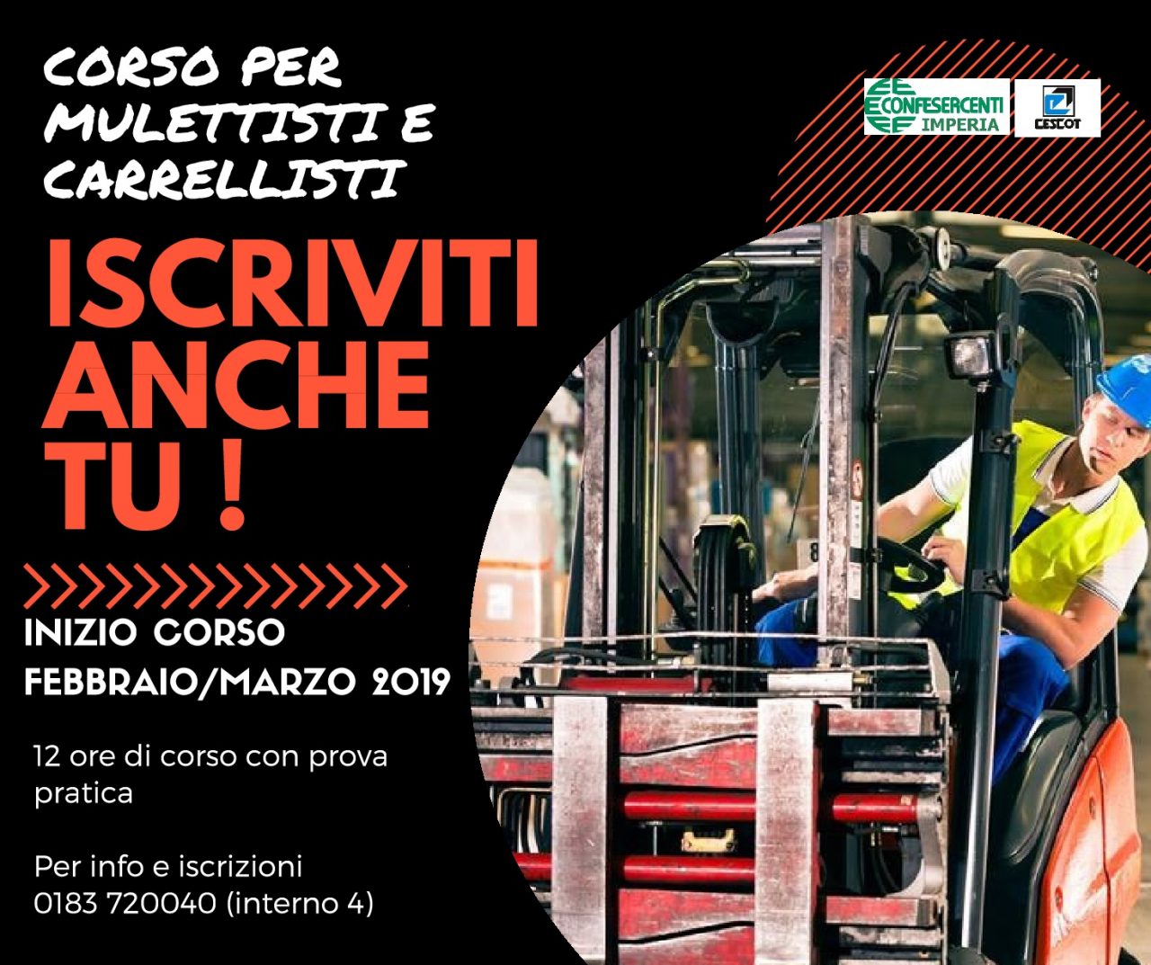 Un corso della Confesercenti per carrellisti