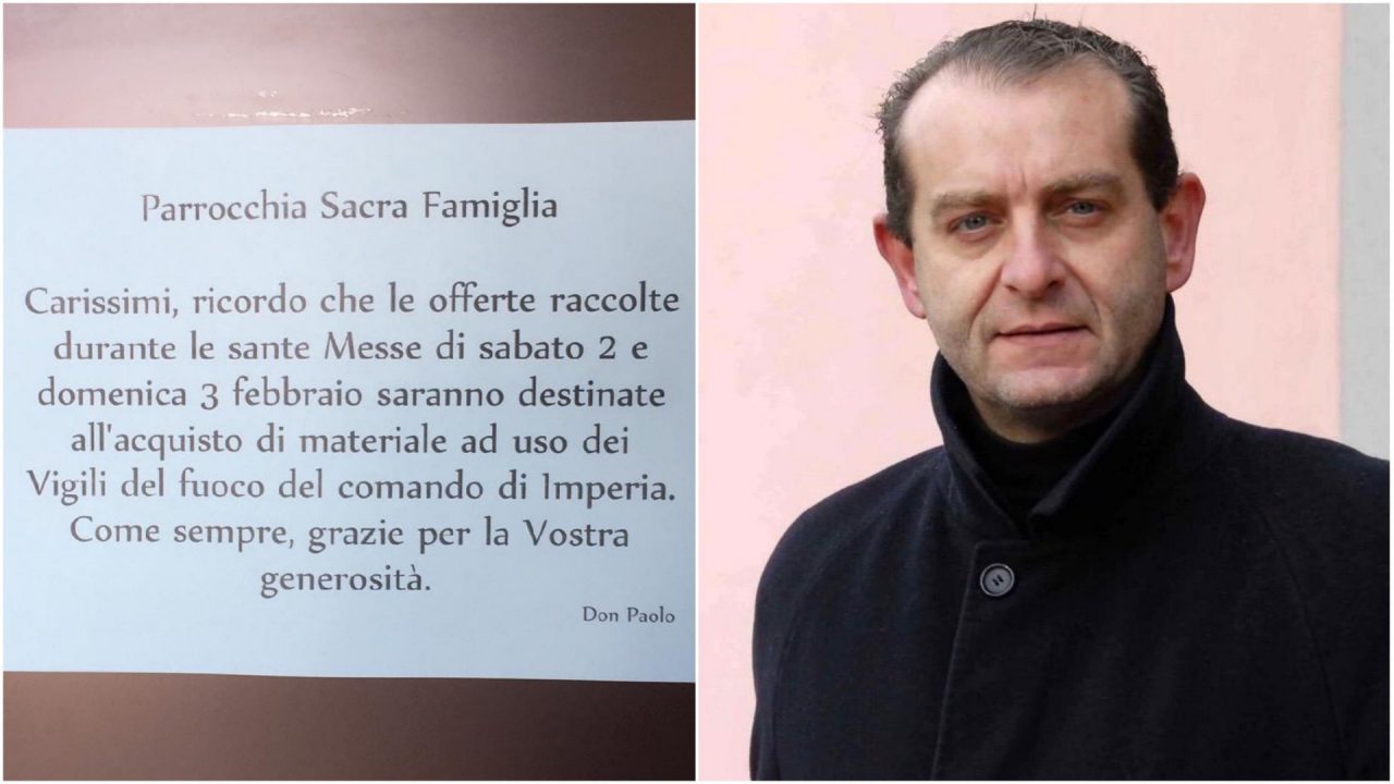 La rete si divide sul caso del cartello di Don Paolo
