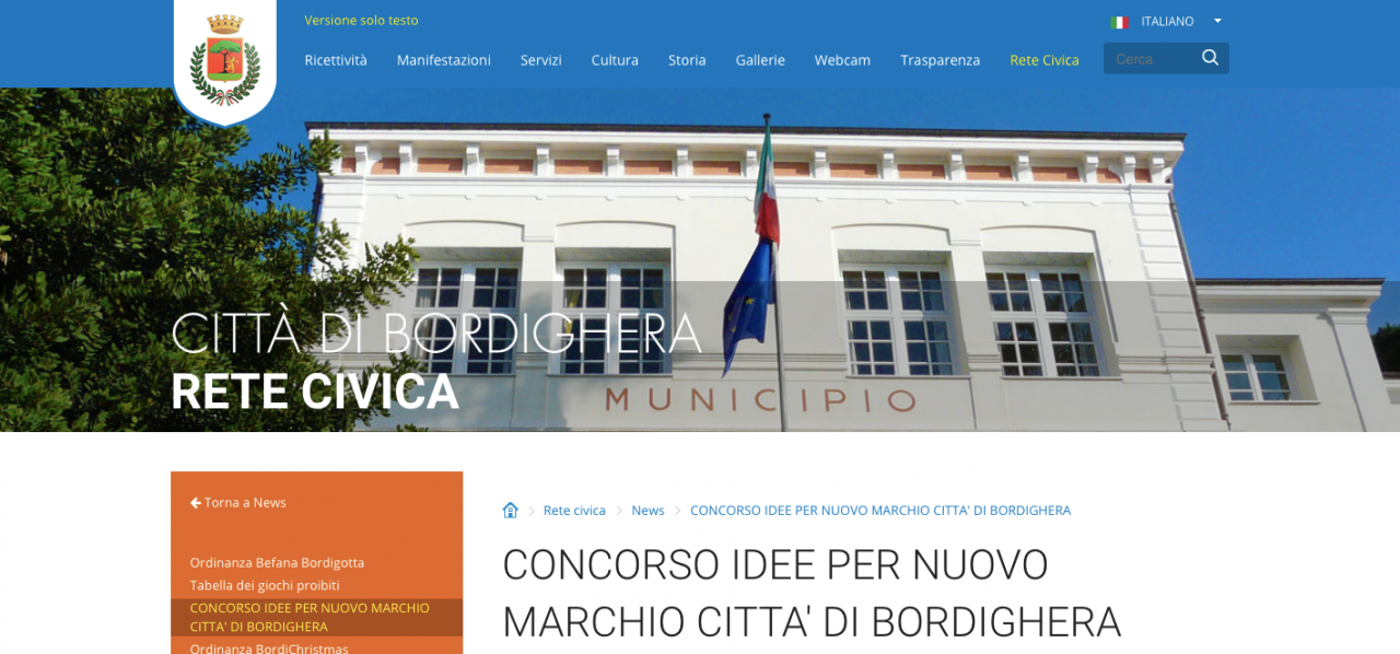 Nuovo marchio Città di Bordighera, bandito concorso di idee