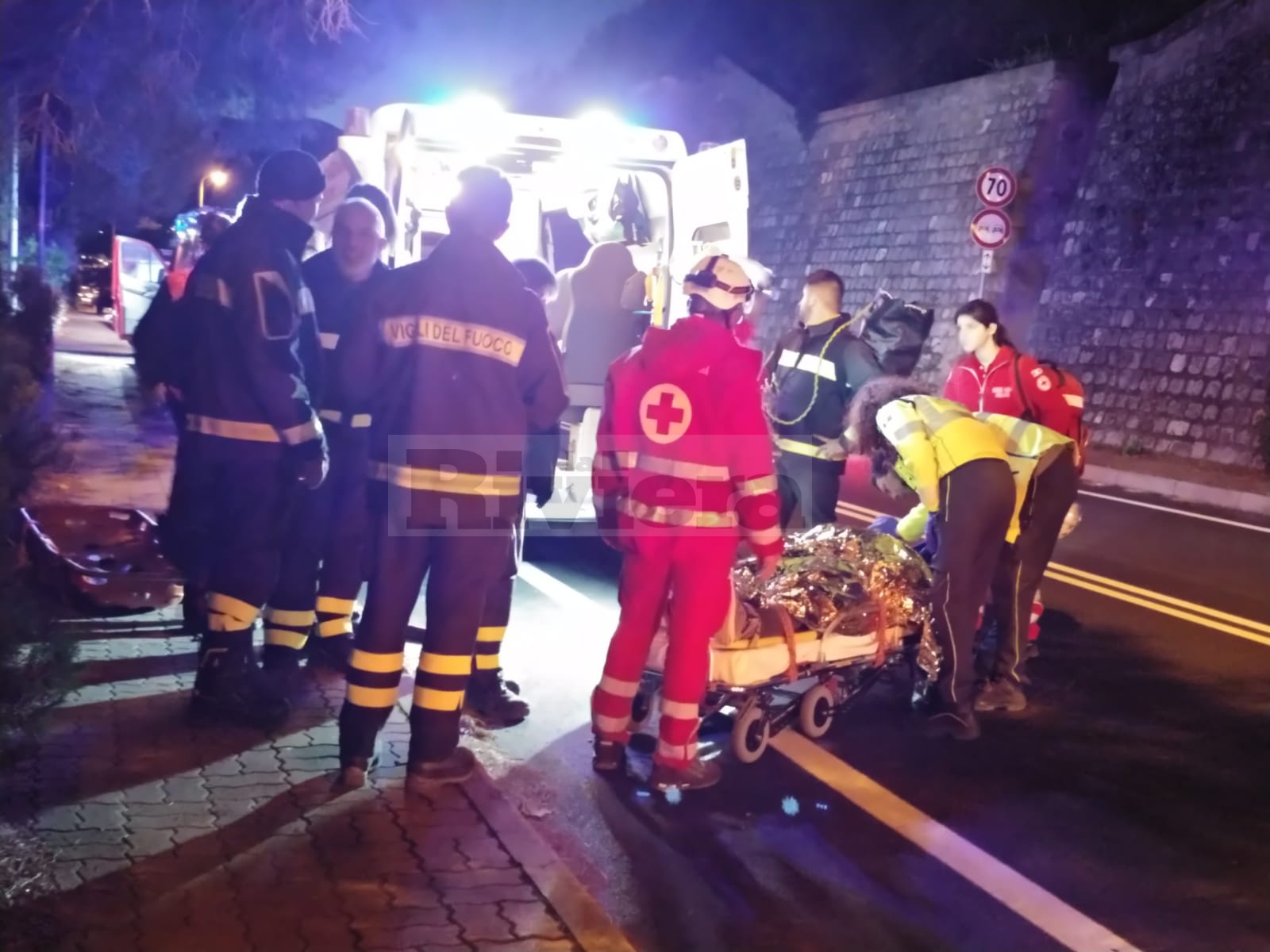 Ferito La Mortola Ventimiglia incidente cade da roccia