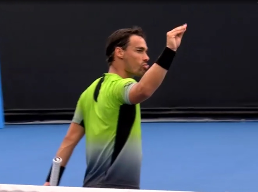 Il gesto polemico di Fabio Fognini verso il pubblico australiano