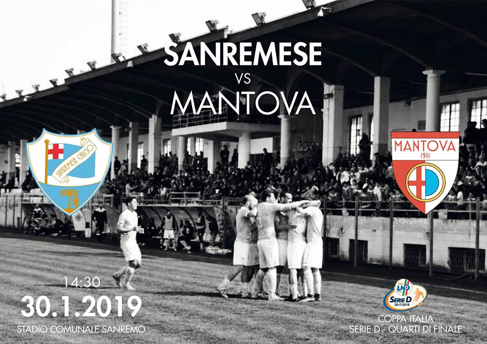 Conto alla rovescia per Sanremese-Mantova di Coppa Italia