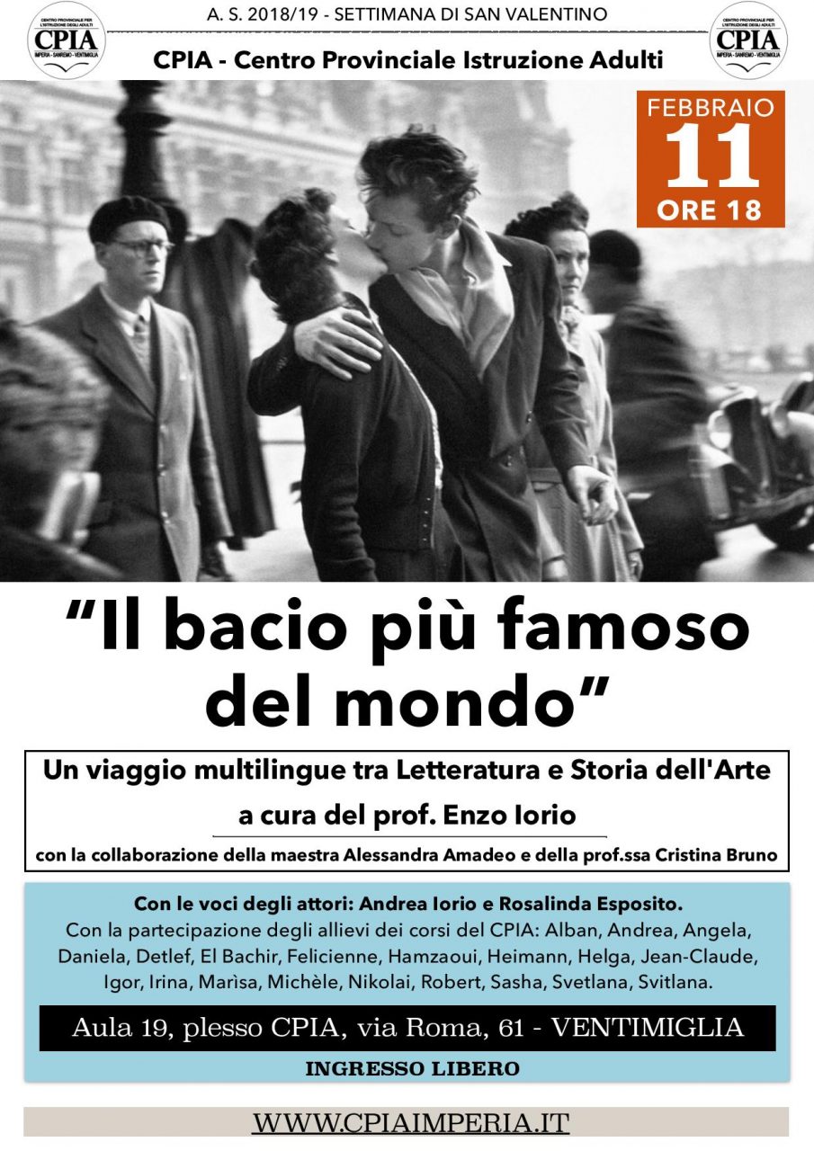 Il bacio più famoso del mondo al Cpia di Ventimiglia