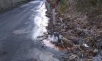 Ghiaccio sulla strada: pericolo a Bussana