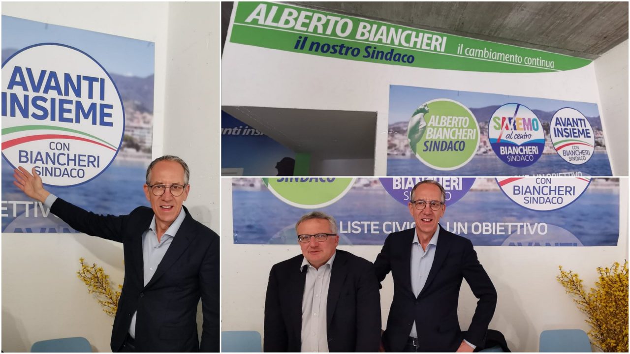 Ecco i simboli delle liste civiche in campo con Alberto Biancheri – Foto e video
