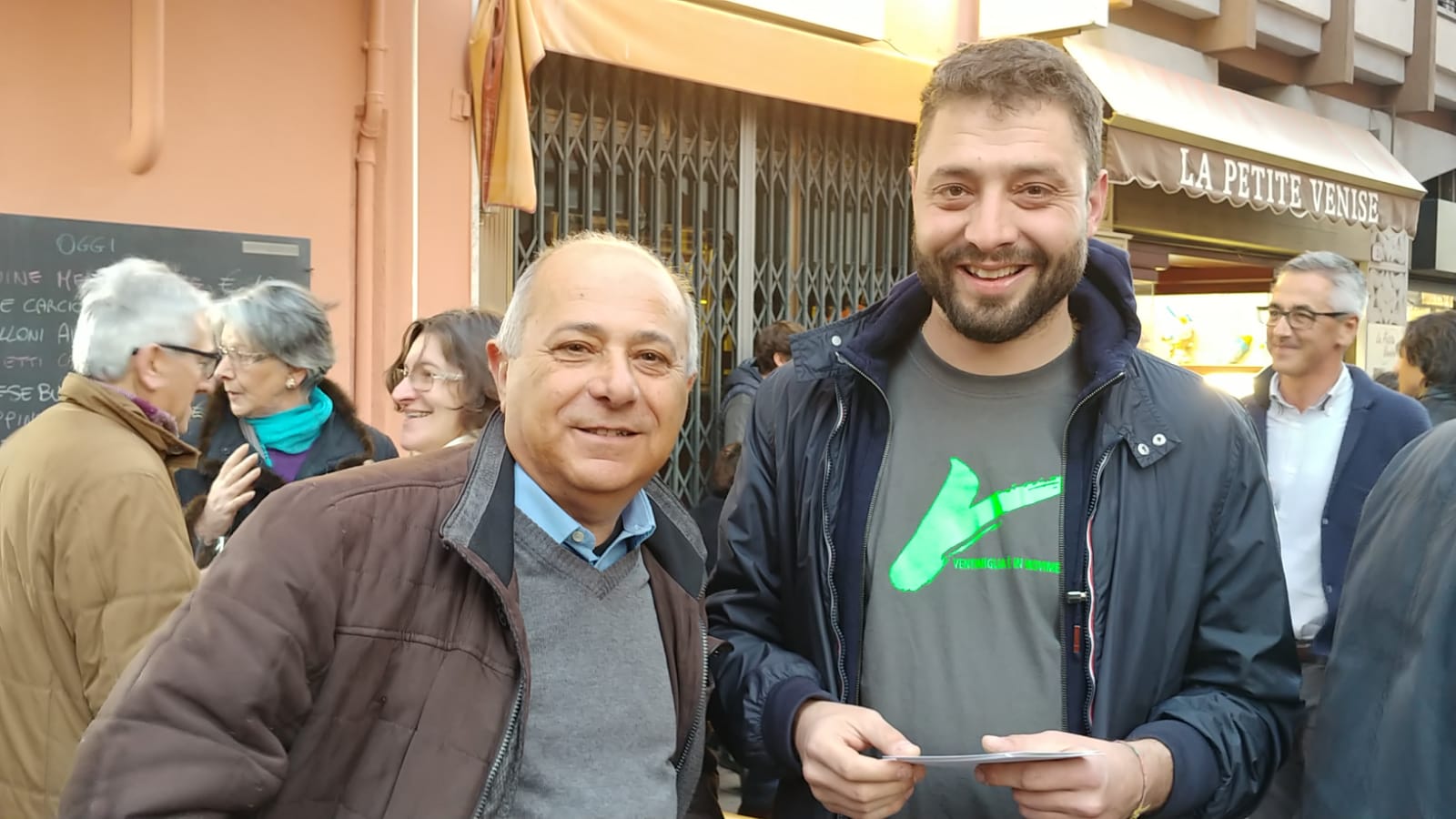 Enrico Ioculano Ventimiglia in movimento anuncio candidato sindaco 2019 Gabriele Chiappori Domenico De Leo