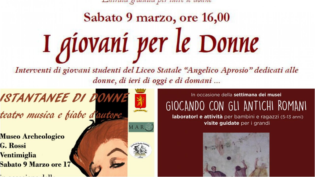 Festa della Donna al museo – Le iniziative a Ventimiglia e nell’Area Archeologica di Nervia