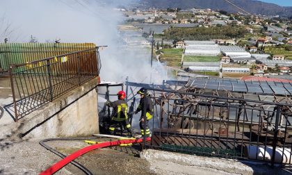 Sanremo: brucia una serra in strada La Colla, un intossicato lieve/ Foto e Video
