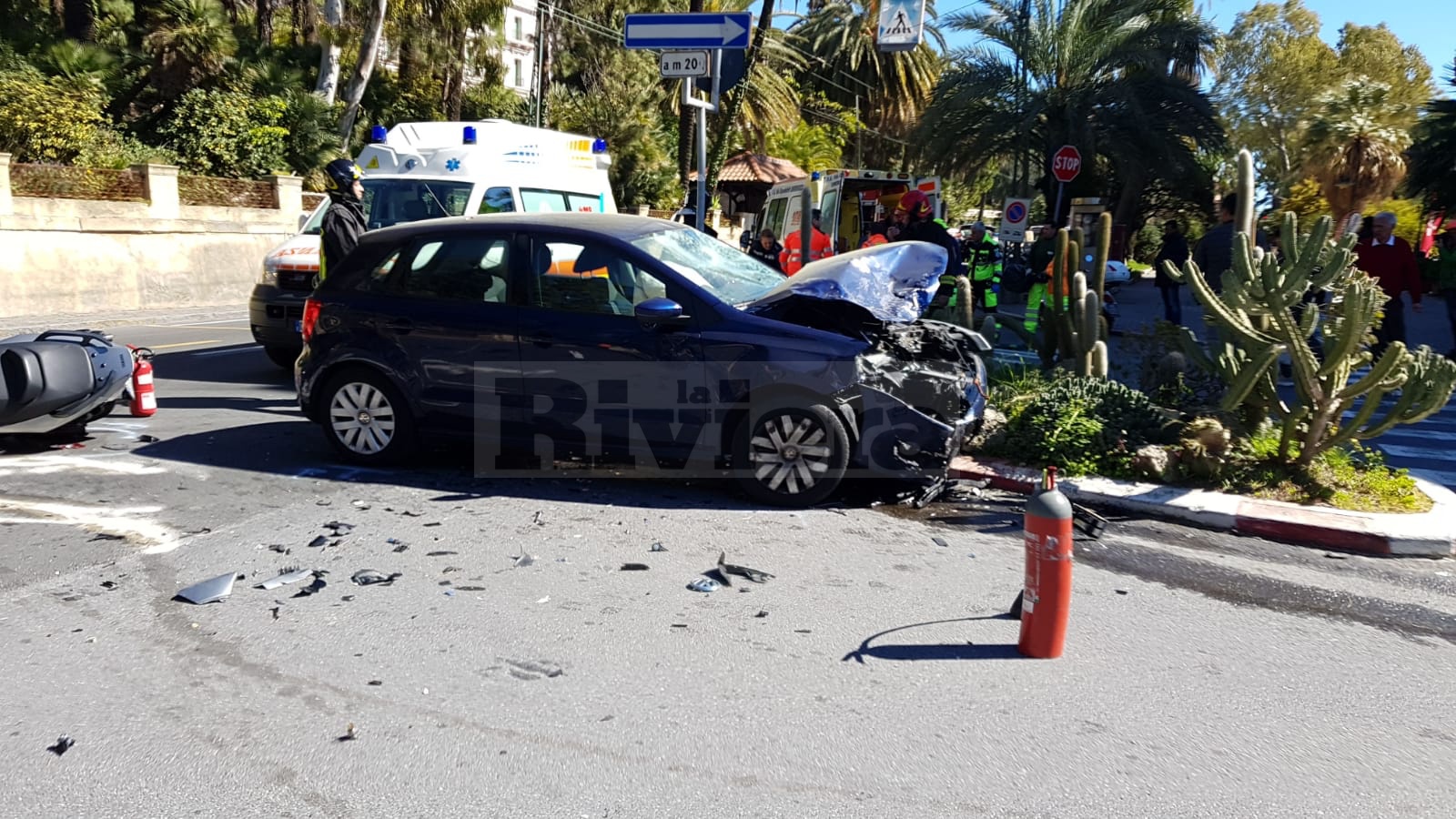 Incidente scooter auto Ospedaletti