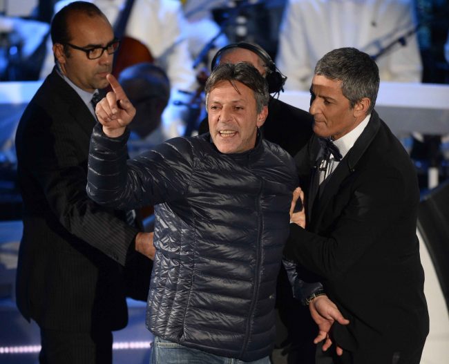 Finisce in carcere il contestatore del Festival di Sanremo 2018