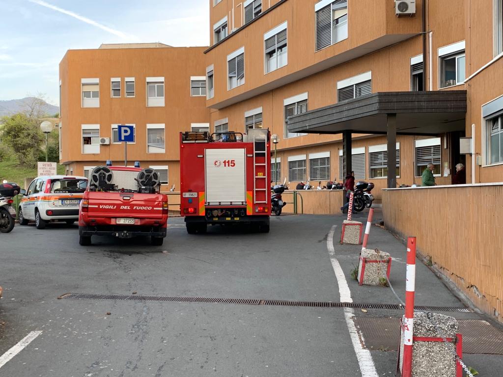 Incendio all’ospedale di Sanremo