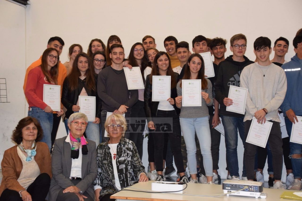 Fai: consegnati attestati agli studenti apprendisti Ciceroni