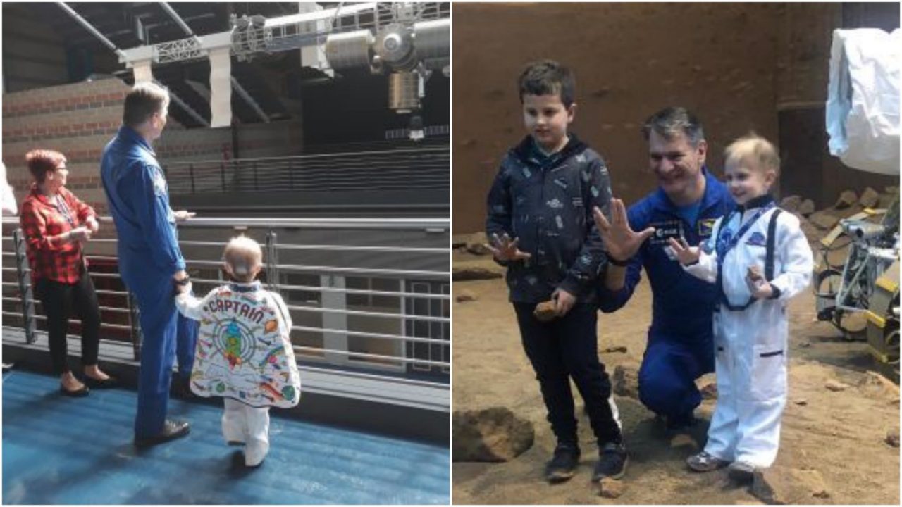 L’incredibile storia di Giacomo: a 6 anni dopo la malattia vola nello spazio con Nespoli